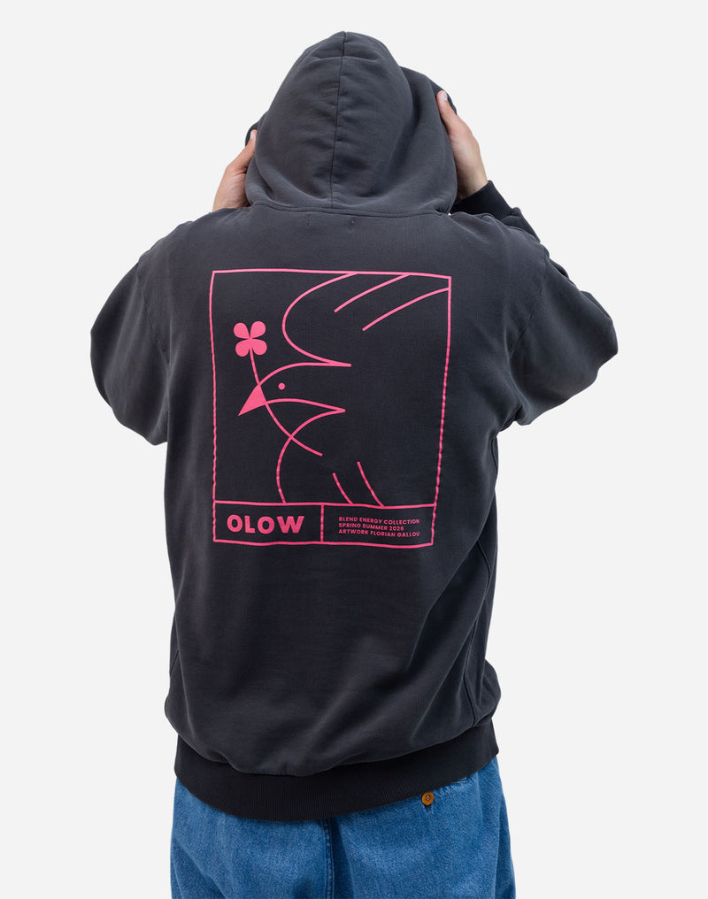 Sweat à capuche Hoodie Pomba noir carbone