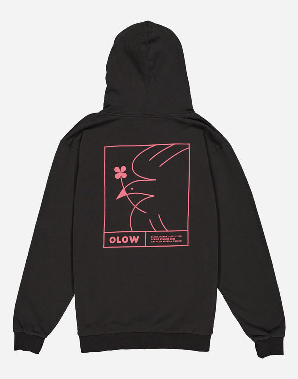 Sweat à capuche Hoodie Pomba noir carbone