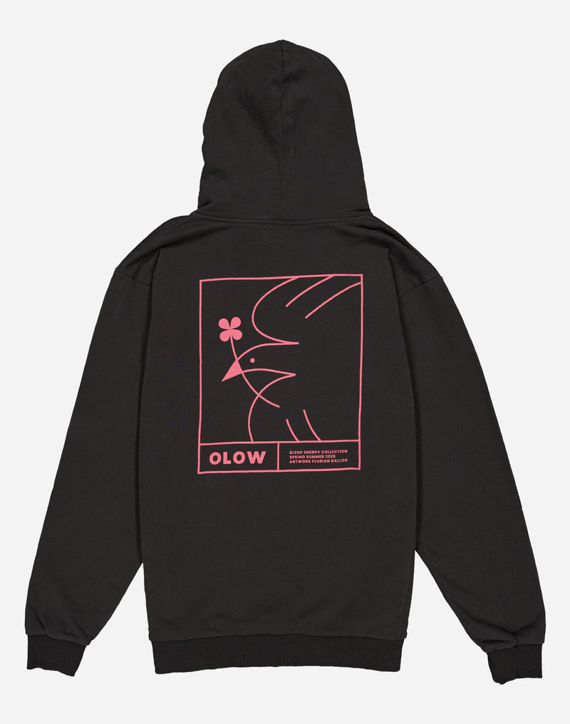 Sweat à capuche Hoodie Pomba noir carbone