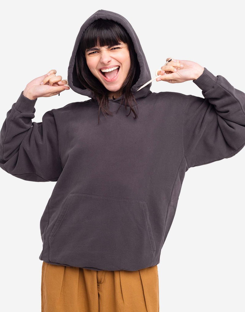 Sweat à capuche Hoodie Pomba noir carbone
