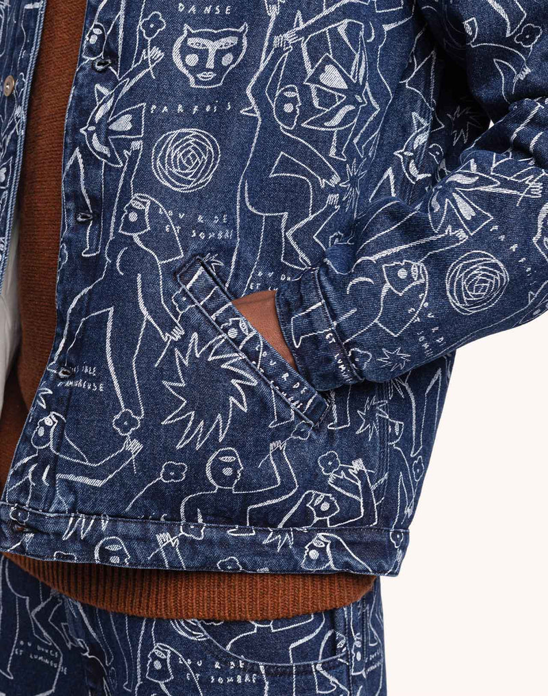 Veste Akka Life Dance Denim Bleu en coton, Coton recyclé – OLOW