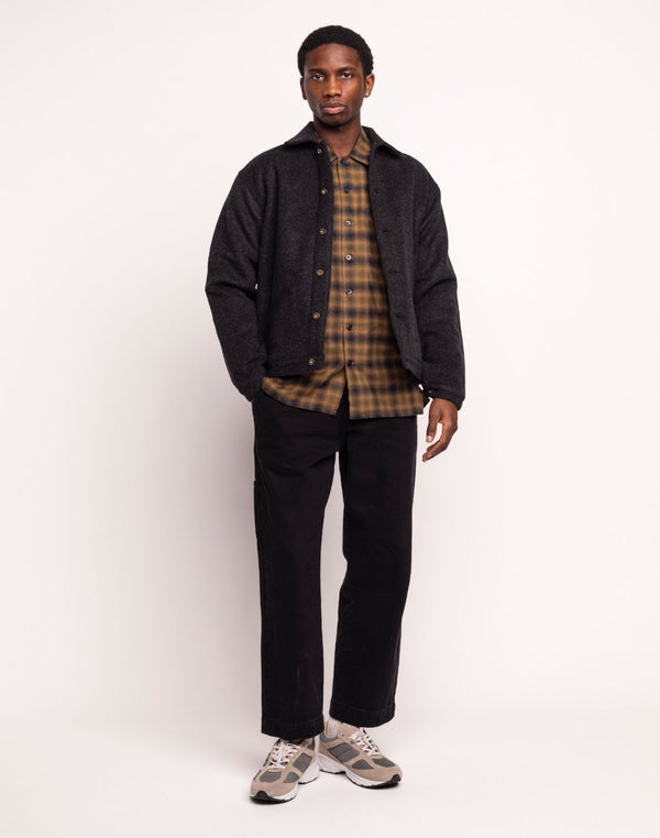 Veste Akka Noir en laine mérinos – OLOW