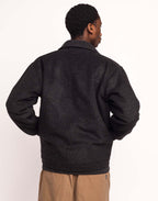 Veste Akka Noir en laine mérinos – OLOW