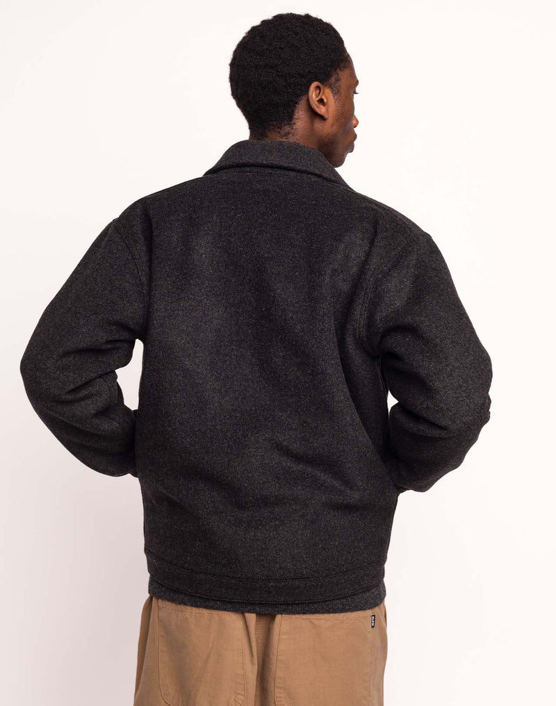 Veste Akka Noir en laine mérinos – OLOW