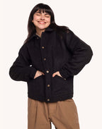 Veste Akka Noir en laine mérinos – OLOW