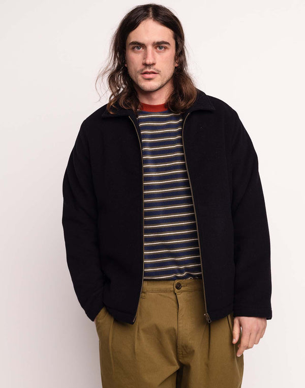 Blouson Sherwood Noir en laine – OLOW