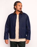 Blouson Yarm Denim Bleu en coton, Coton recyclé – OLOW