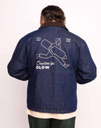 Blouson Yarm Denim Bleu en coton, Coton recyclé – OLOW