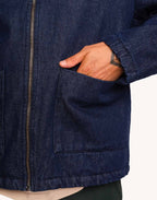 Blouson Yarm Denim Bleu en coton, Coton recyclé – OLOW