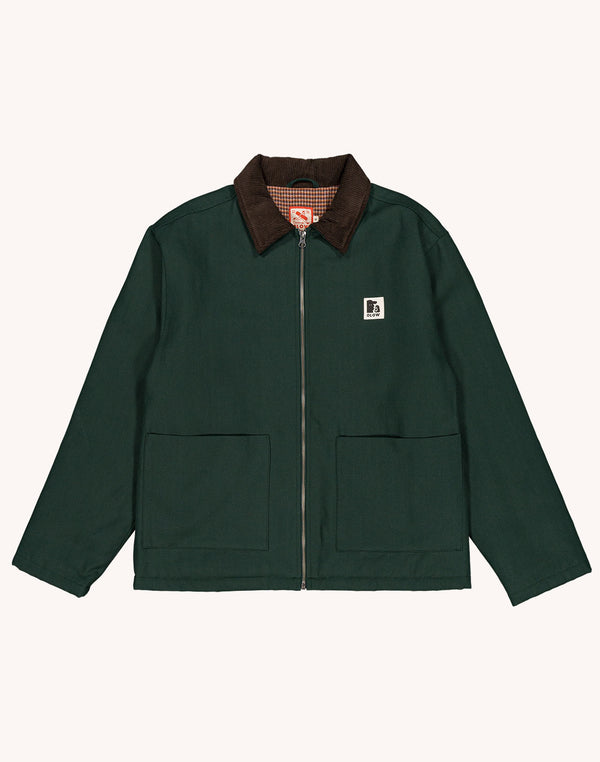 Blouson Yarm Vert Mélèze en lyocell, Canvas coton – OLOW