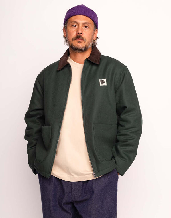 Blouson Yarm Vert Mélèze en lyocell, Canvas coton – OLOW