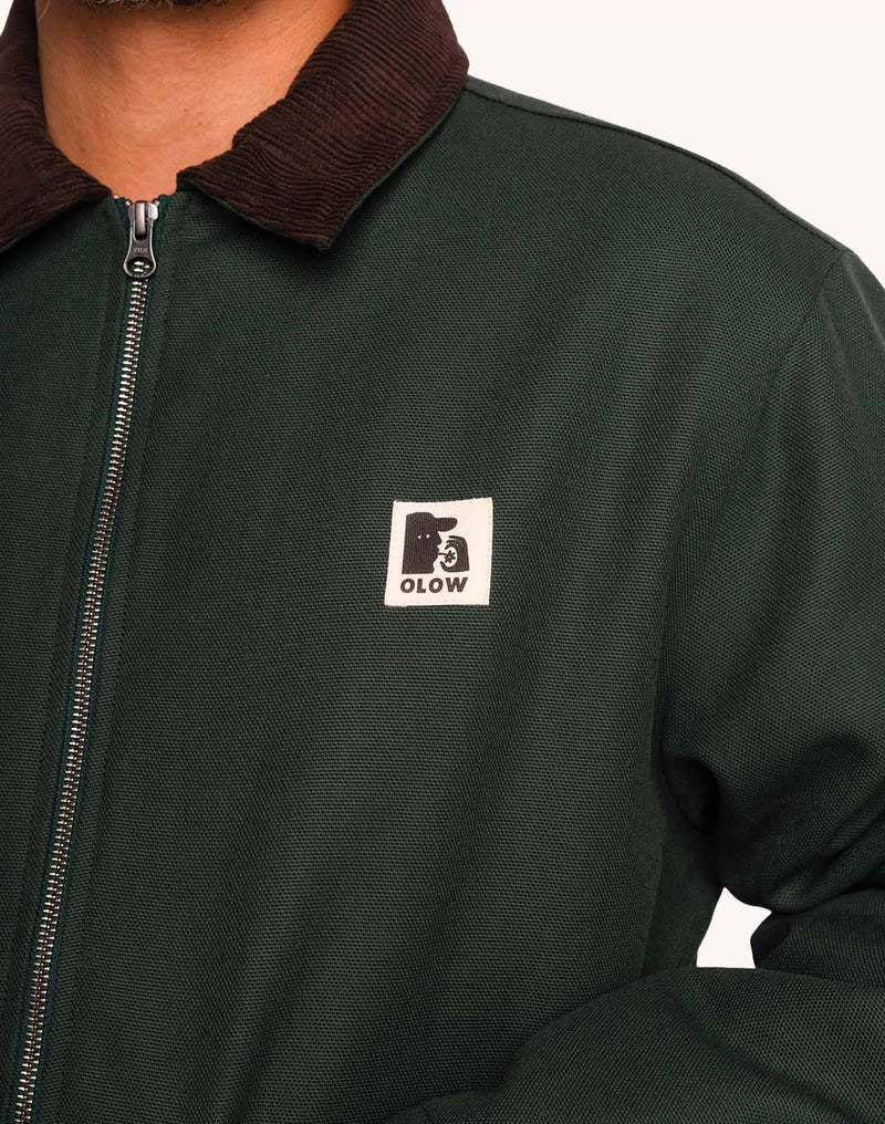 Blouson Yarm Vert Mélèze en lyocell, Canvas coton – OLOW