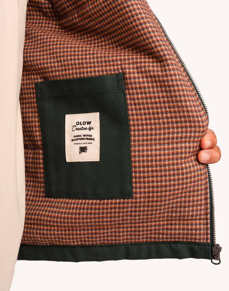 Blouson Yarm Vert Mélèze en lyocell, Canvas coton – OLOW