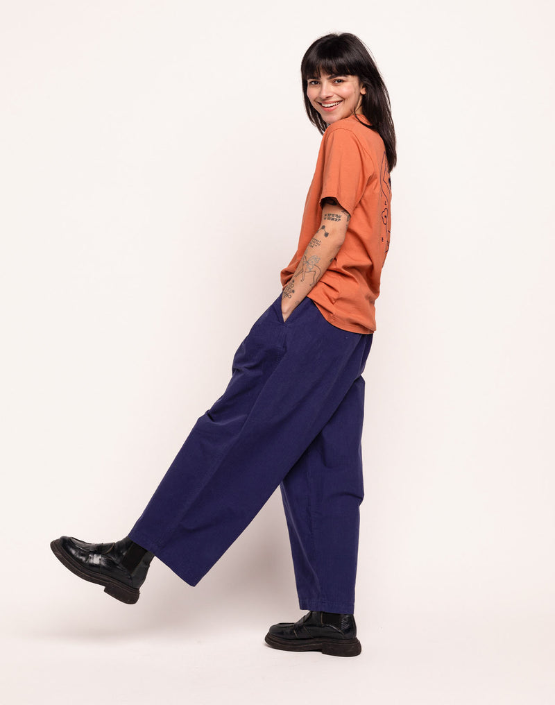 Pantalon Cargeot Bleu Outremer en coton bio – OLOW
