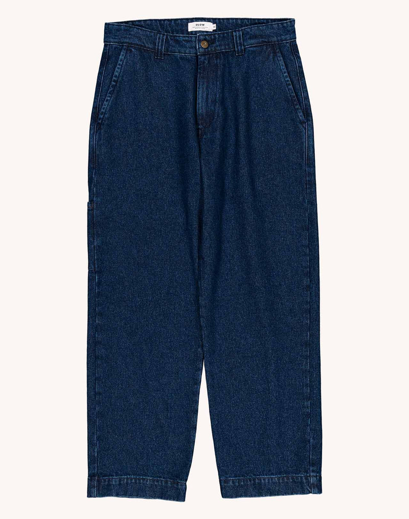 Pantalon Chuck Denim Bleu en coton, Coton recyclé – OLOW