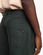 Pantalon Chuck Vert Mélèze en lyocell, Canvas coton – OLOW