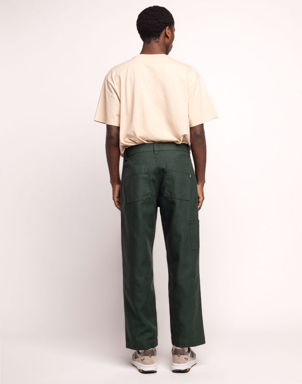Pantalon Chuck Vert Mélèze en lyocell, Canvas coton – OLOW