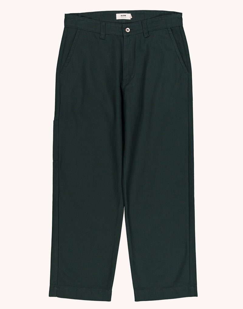 Pantalon Chuck Vert Mélèze en lyocell, Canvas coton – OLOW