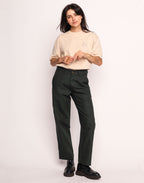 Pantalon Chuck Vert Mélèze en lyocell, Canvas coton – OLOW