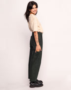 Pantalon Chuck Vert Mélèze en lyocell, Canvas coton – OLOW