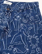 Pantalon Costa Life Dance Denim Bleu en coton, Coton recyclé – OLOW