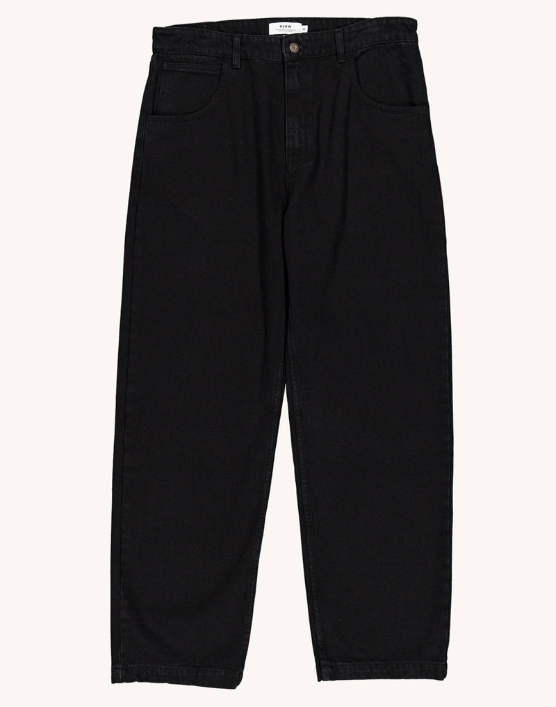 Pantalon Costa Denim Noir en coton bio – OLOW