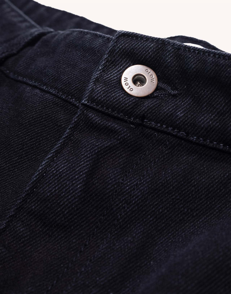 Pantalon Costa Denim Noir en coton bio – OLOW