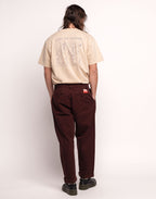 Pantalon Sembo Chocolat en sergé coton bio – OLOW