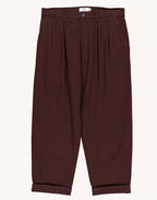 Pantalon Sembo Chocolat en sergé coton bio – OLOW