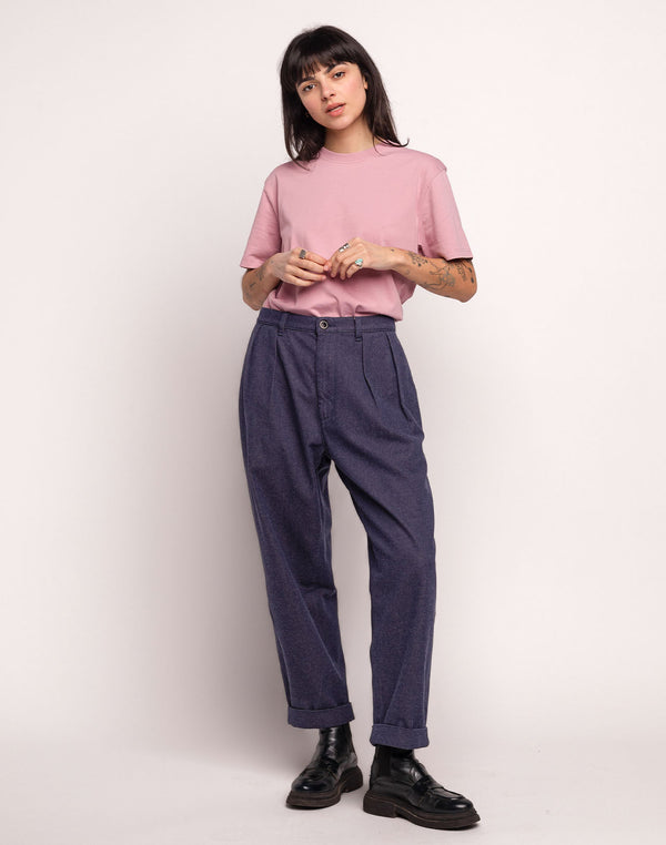 Pantalon Sembo Denim Bleu en coton recyclé, Polyester recyclé, Autres fibres recyclées – OLOW
