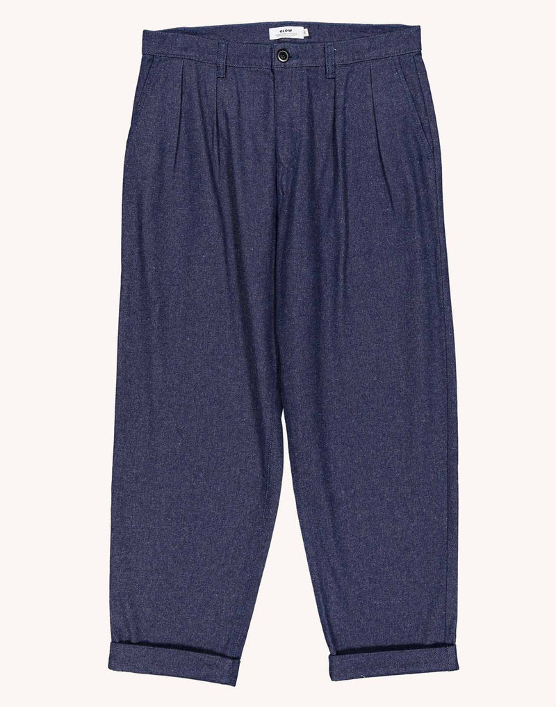Pantalon Long Sembo Denim Bleu en coton recyclé, Polyester recyclé, Autres fibres recyclées – OLOW