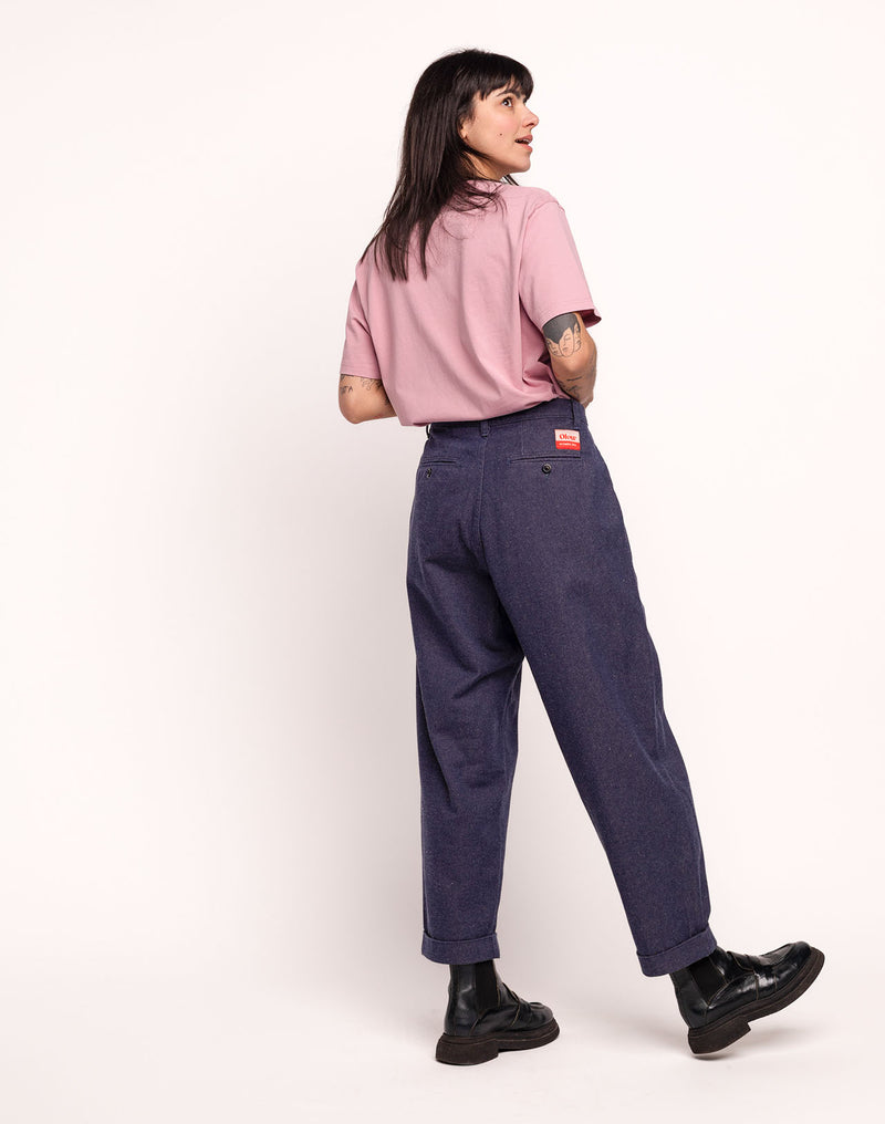 Pantalon Sembo Denim Bleu en coton recyclé, Polyester recyclé, Autres fibres recyclées – OLOW