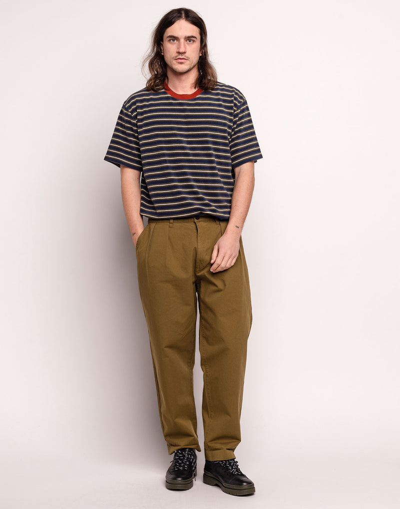 Pantalon Sembo Vert Tilleul en sergé coton bio – OLOW