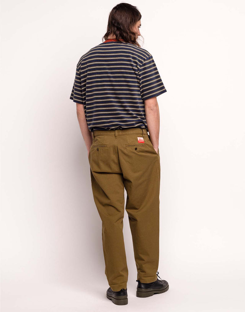 Pantalon Sembo Vert Tilleul en sergé coton bio – OLOW