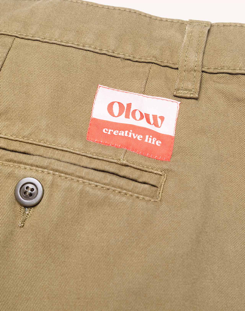 Pantalon Sembo Vert Tilleul en sergé coton bio – OLOW