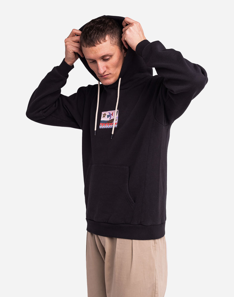 Hoodie Hood seascape noir carbone