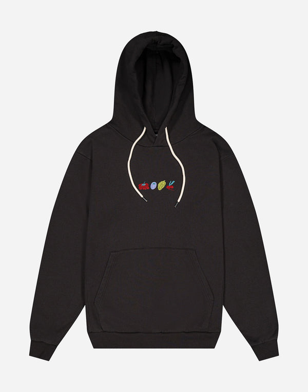 Hoodie Hood vegetables noir carbone
