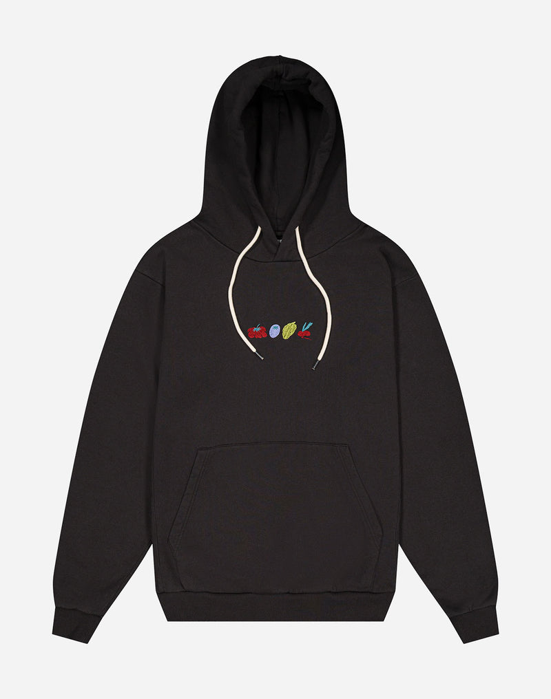Hoodie Hood vegetables noir carbone