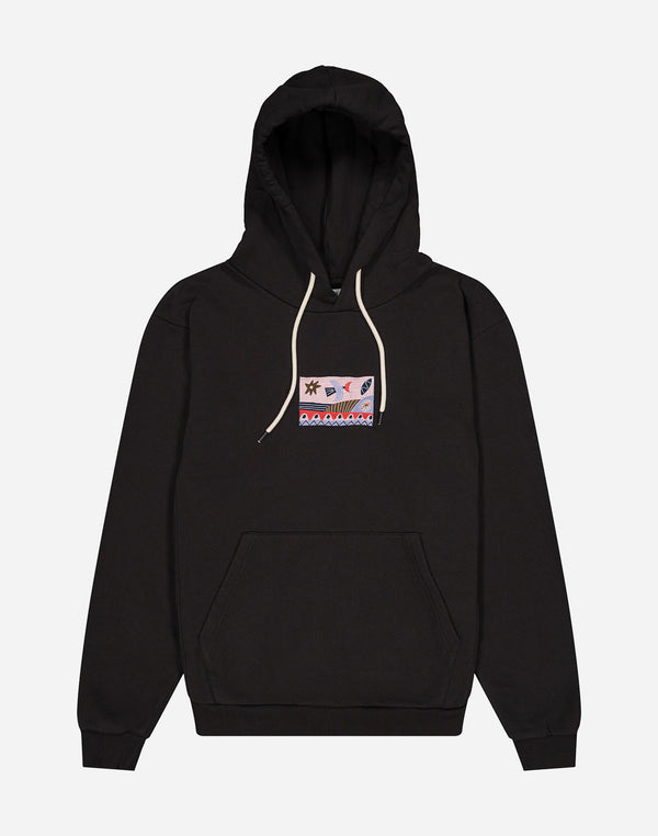 Hoodie Hood seascape noir carbone
