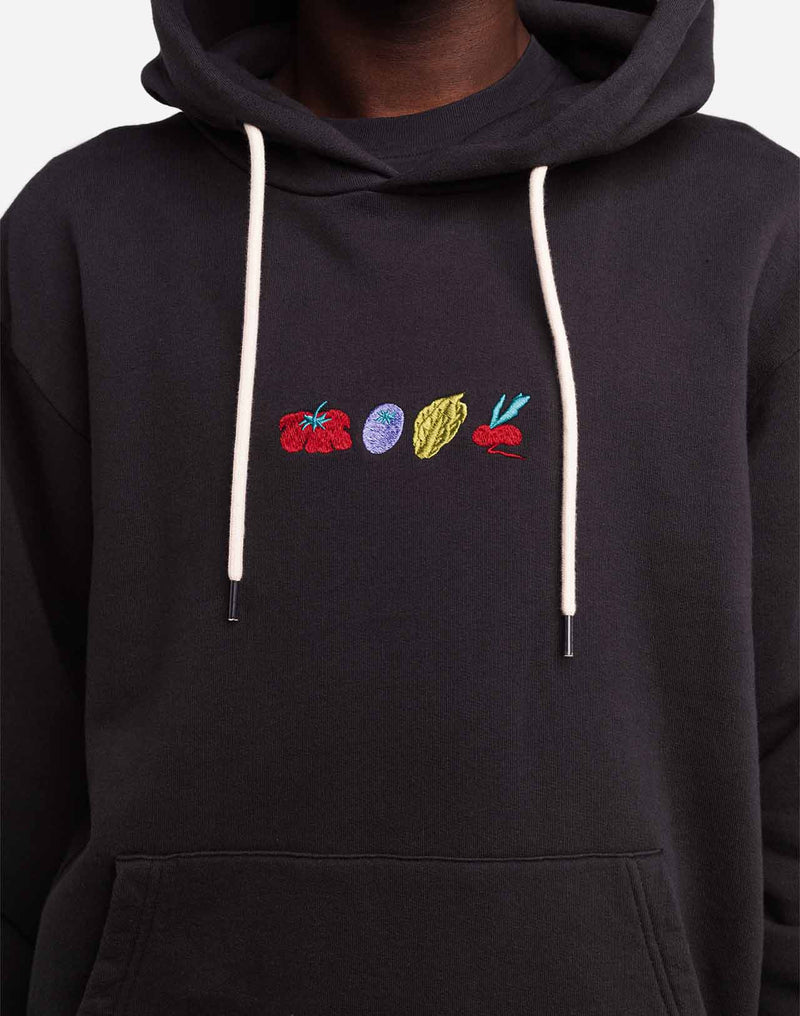 Hoodie Hood vegetables noir carbone
