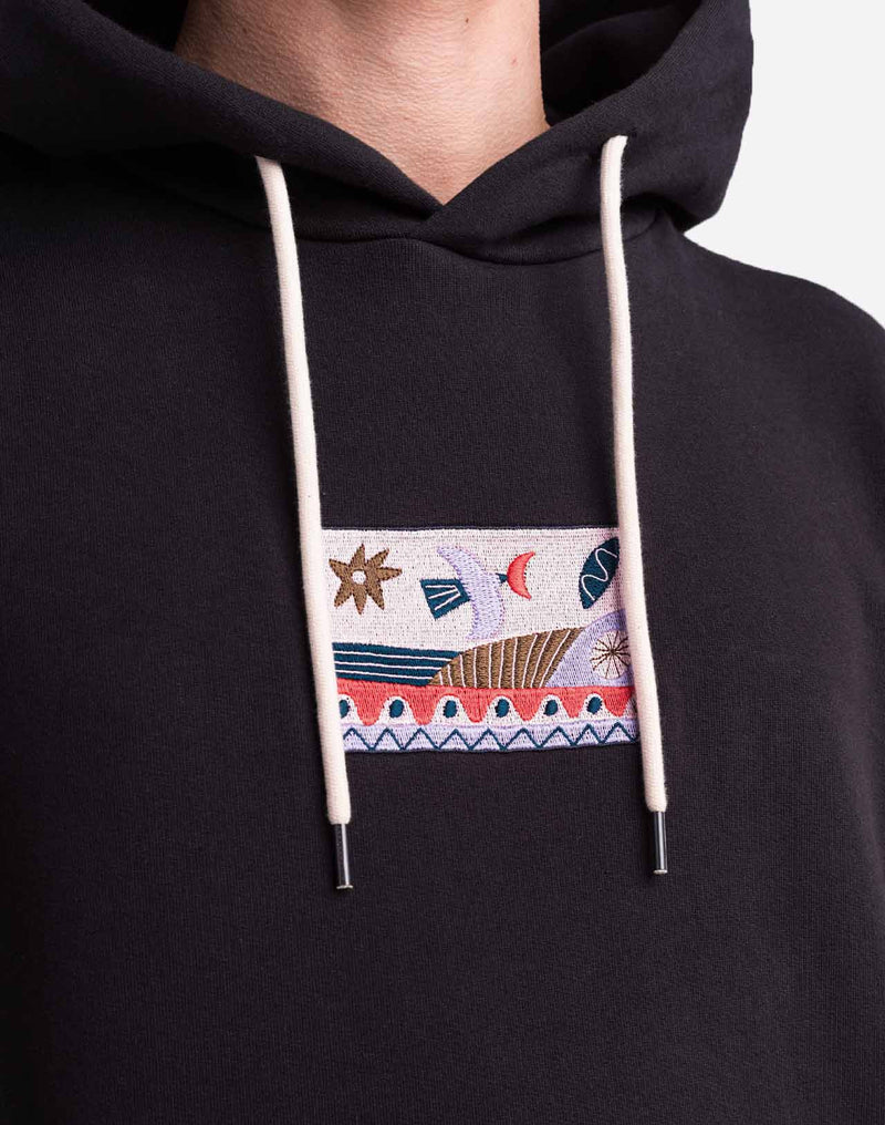 Hoodie Hood seascape noir carbone