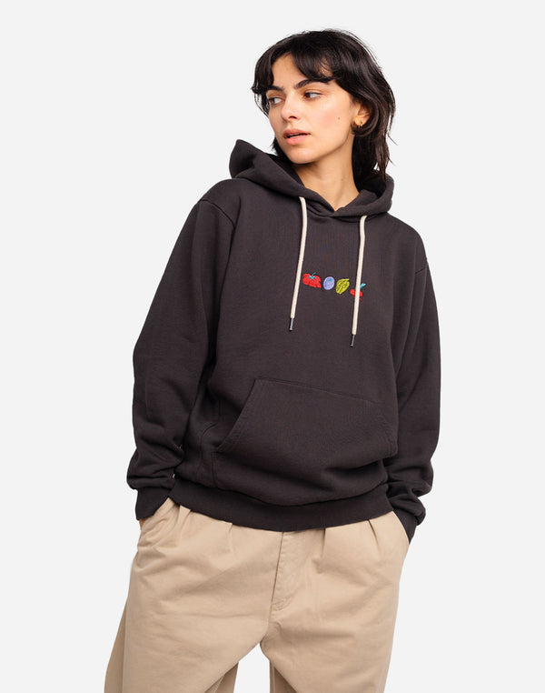 Hoodie Hood vegetables noir carbone