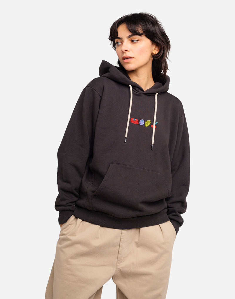 Hoodie Hood vegetables noir carbone