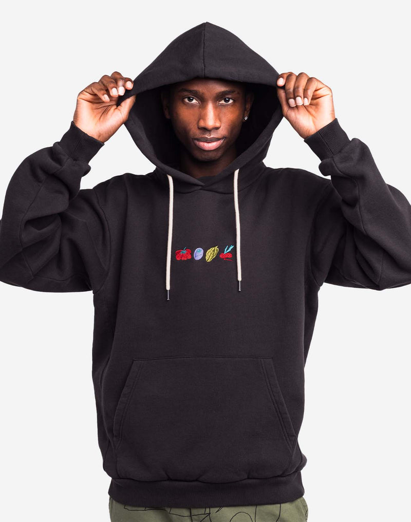 Hoodie Hood vegetables noir carbone