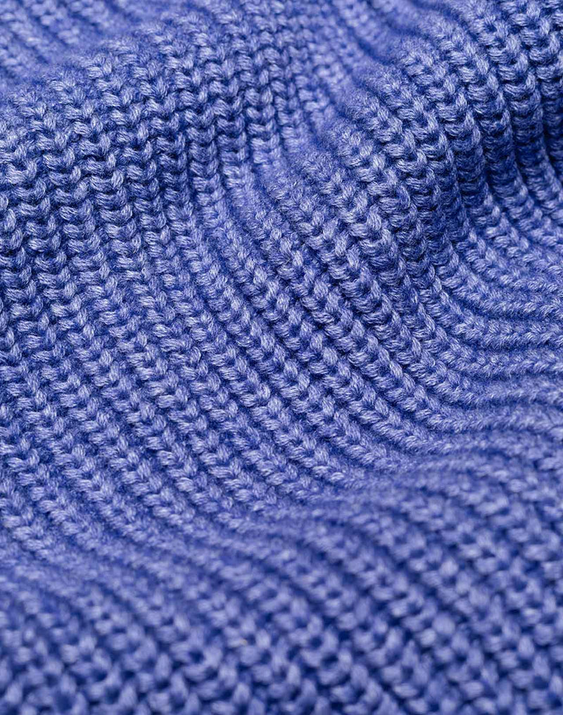 Pull Banjo Bleu Chiné en laine mérinos extra-fine, Coton bio – OLOW