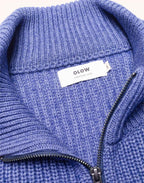 Pull Banjo Bleu Chiné en laine mérinos extra-fine, Coton bio – OLOW