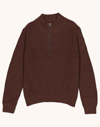 Pull Banjo Chocolat en laine mérinos extra-fine, Coton bio – OLOW