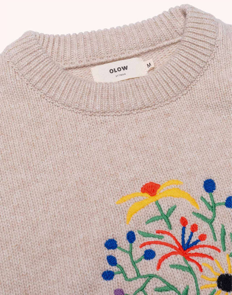 Pull Bunch Beige en laine mérinos extra-fine – OLOW