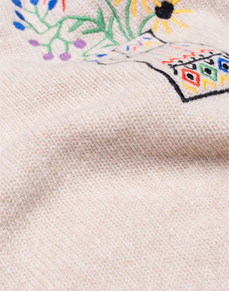 Pull Bunch Beige en laine mérinos extra-fine – OLOW