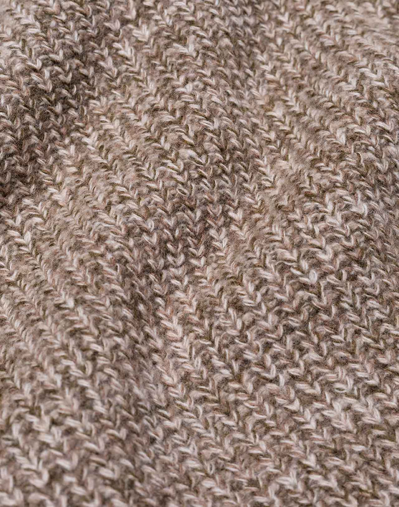 Pull Equinoxe Beige-Kaki Chiné en laine mérinos extra-fine – OLOW